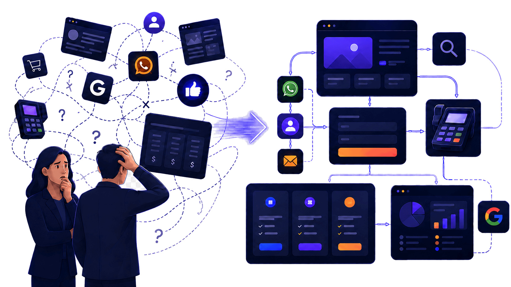 Many businesses are online, but customers still do not understand what to do next.