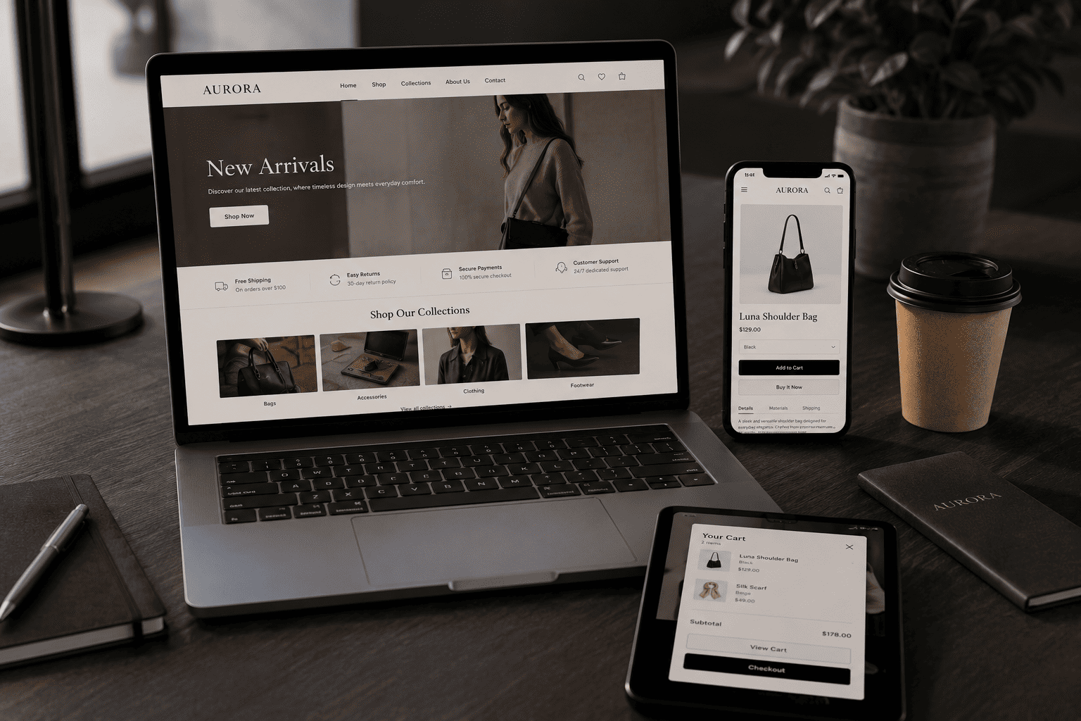 Websites and ecommerce portfolio sample