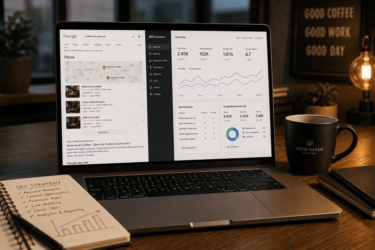 SEO and Google portfolio sample
