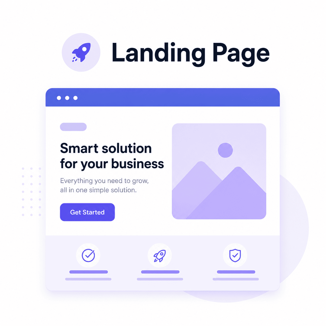 Landing page website preview