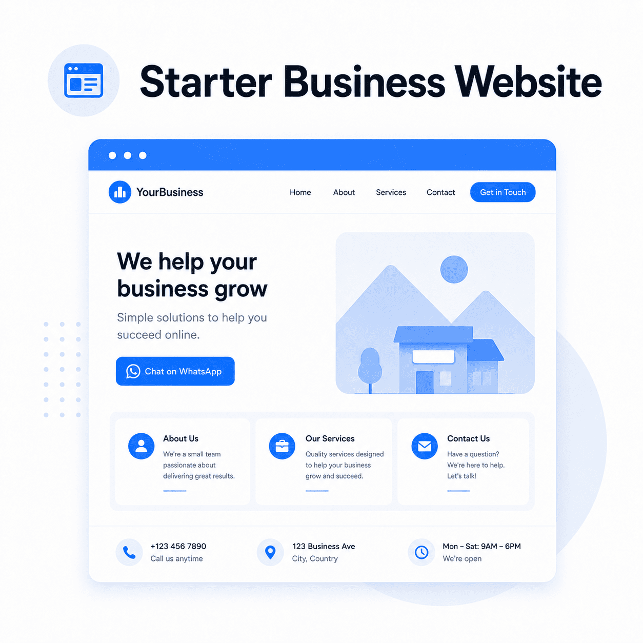 Starter business website preview